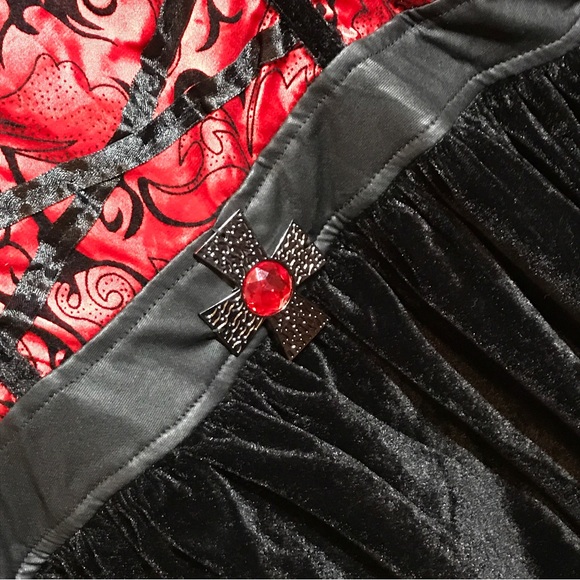 Precious Vampire Girls Halloween Costume Red Size XL - Picture 5 of 7